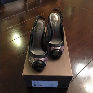 Linea Paolo Beckie Anaconda snake skin heel